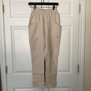 Elizabeth Suzann Linen Clyde Pants Natural 0-R